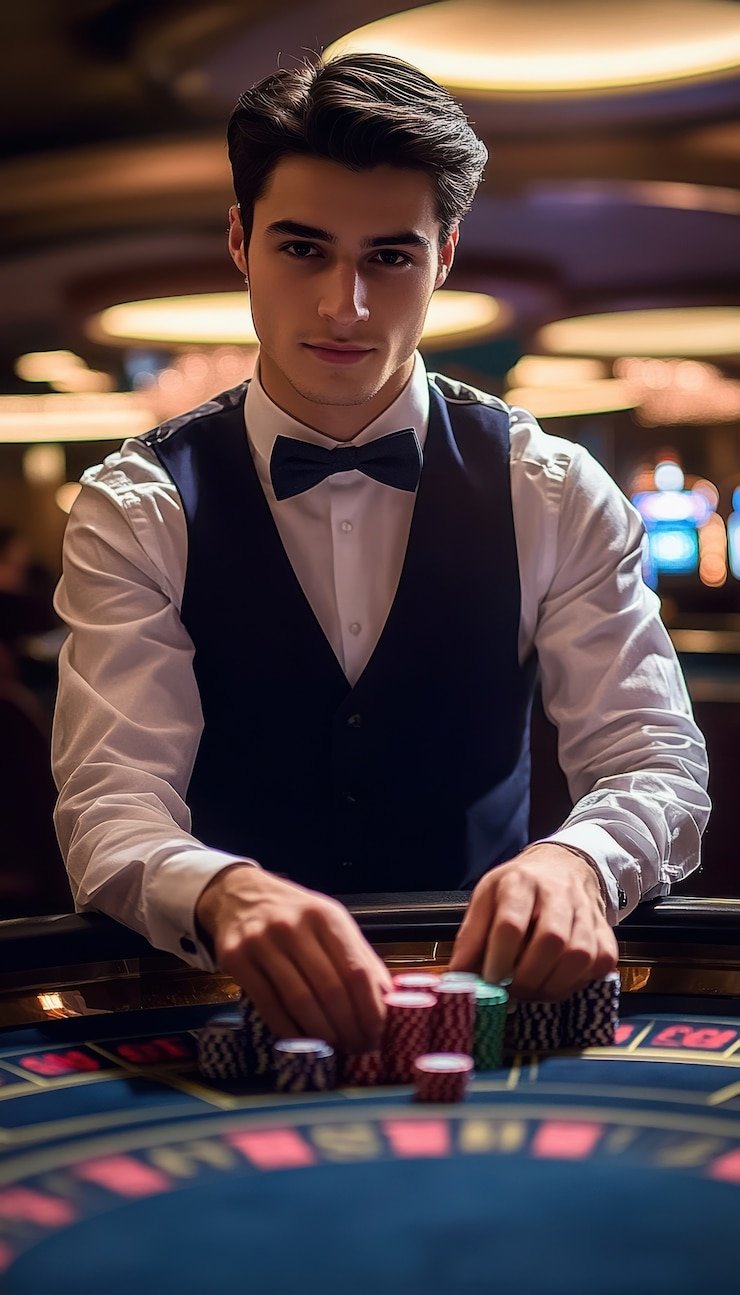 Layar mode demo Speed Baccarat dengan kredit virtual dan tombol taruhan aktif